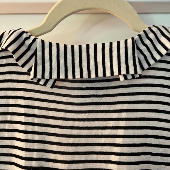 Anthropologie - Left Coast by Dolan striped sleeveless top with ruffle and tie - Picture 4 of 5